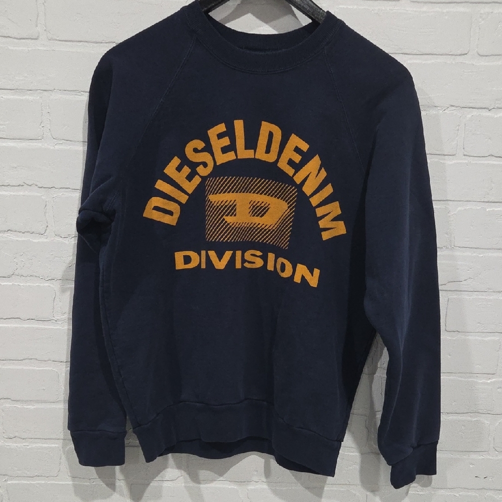 Diesel Navy and Gold Crewneck Sweater
